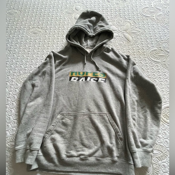 UNIQLO UT The Message Long-Sleeve Sweat Hoodie GRAY Lakwena Medium - Picture 3 of 7